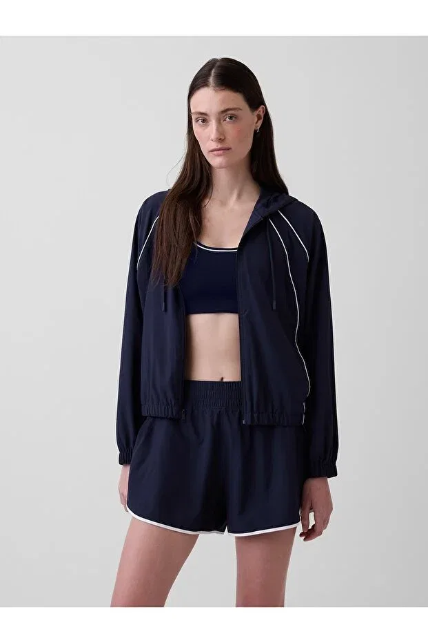 Женская ветровка с капюшоном Gap, Navy Blue-001