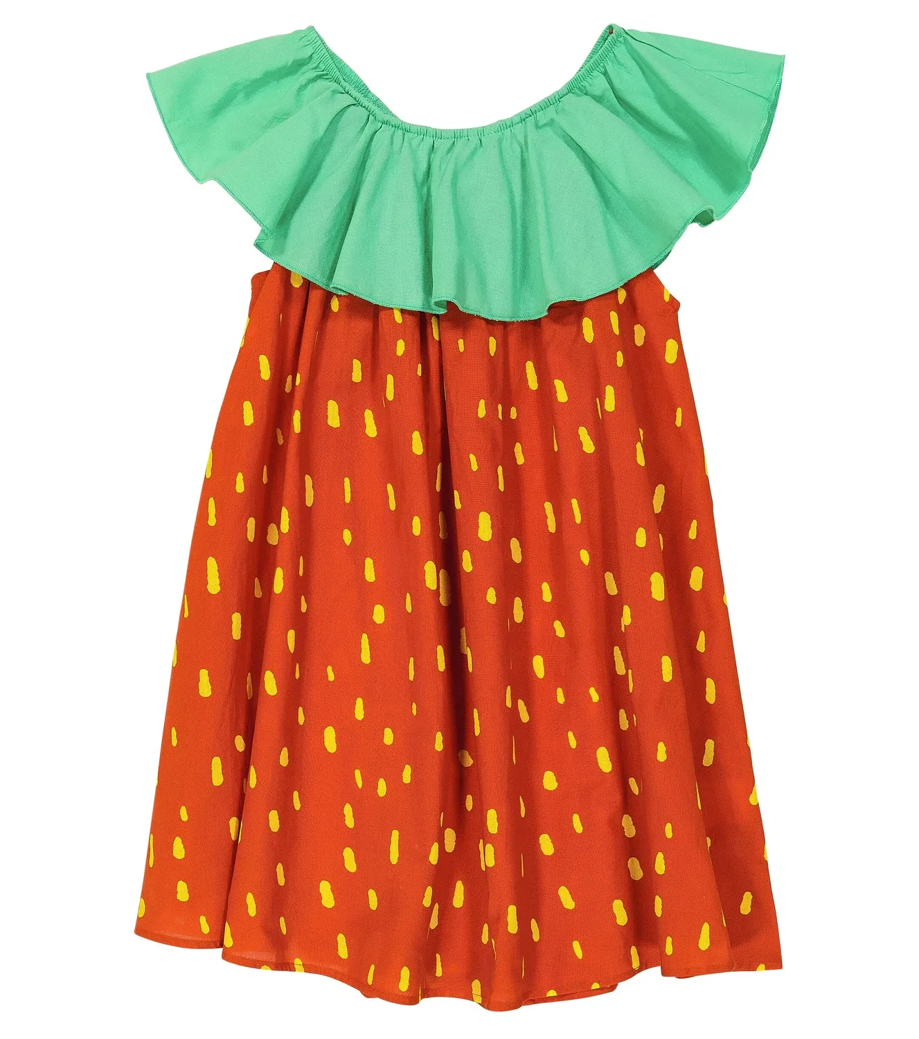 Платье хлопковое Stella Mccartney Kids, красный