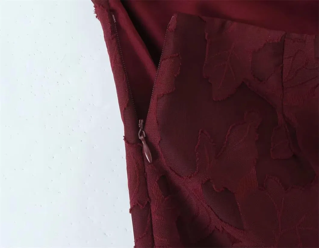 Вечернее платье макси с открытой спиной Generic, Claret — фото 2
