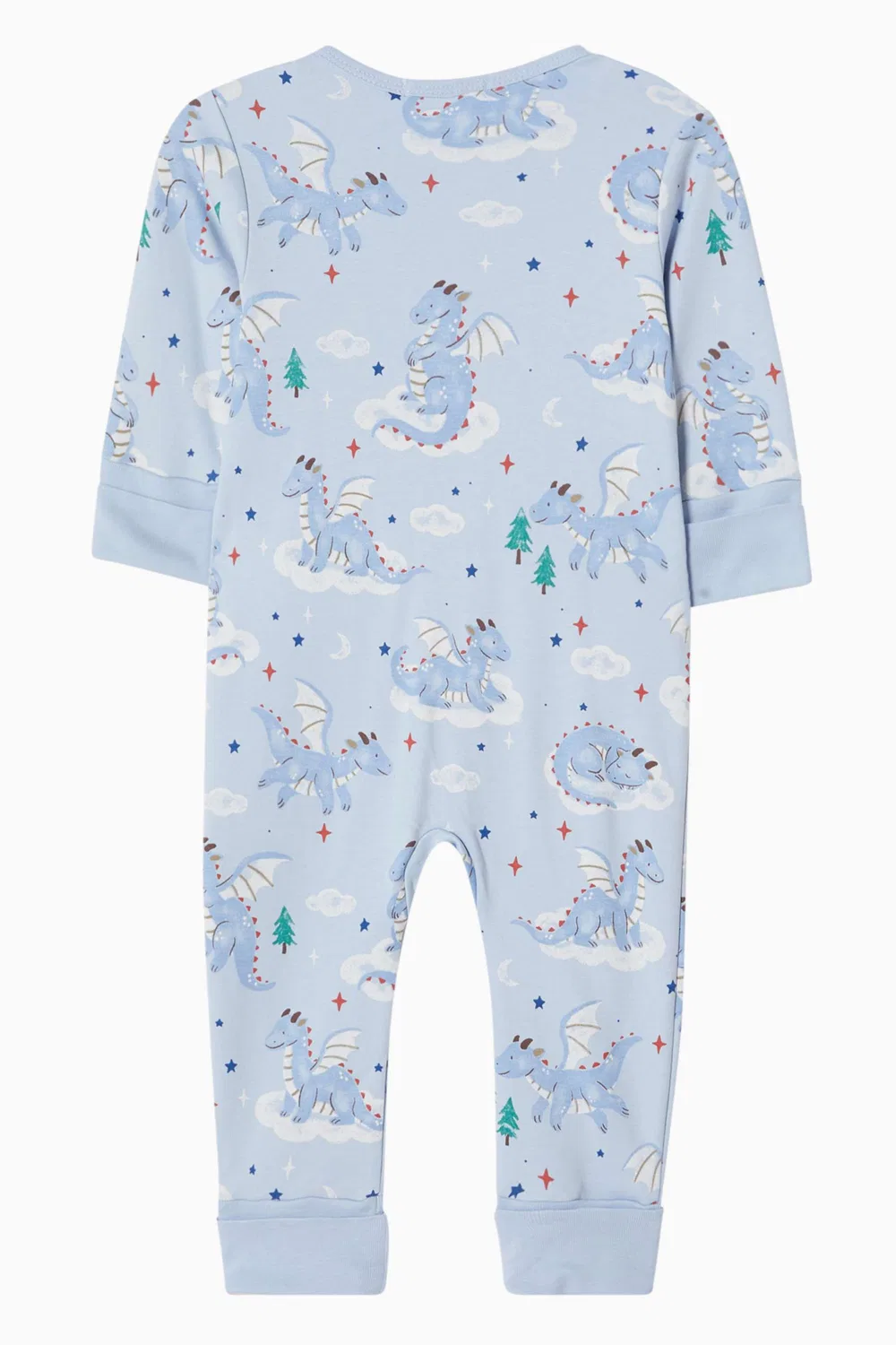 Комбинезон для сна хлопковый Blue Purebaby, синий — фото 2