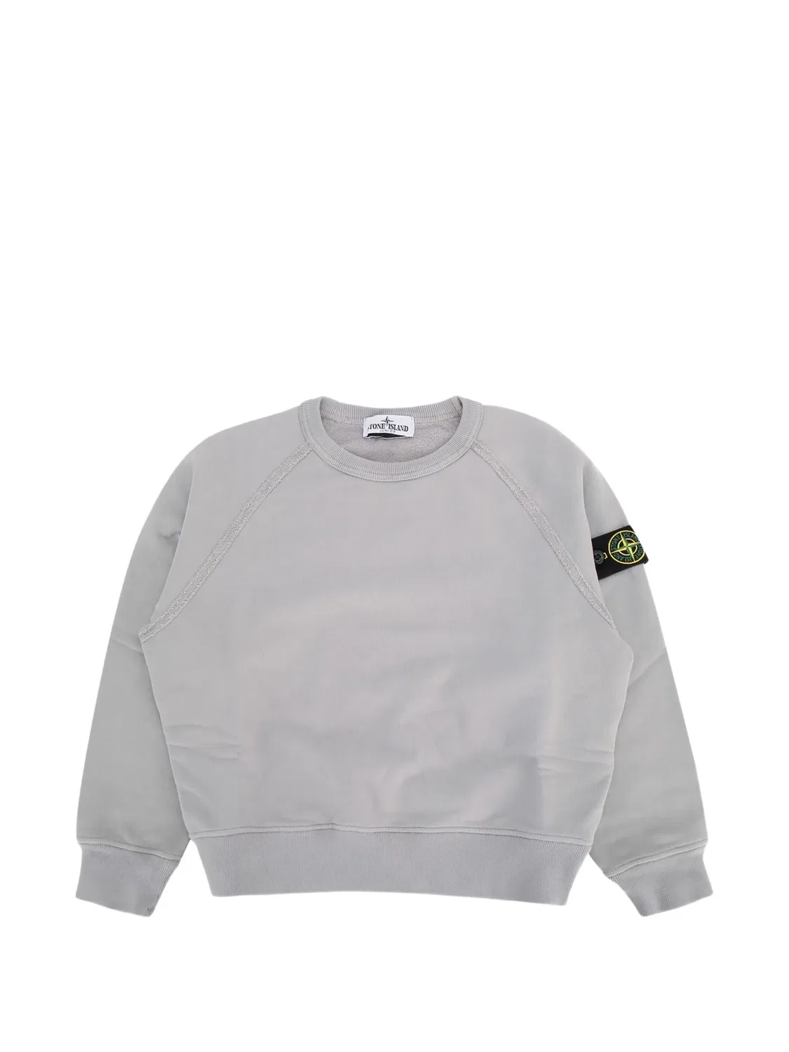 Stone Island Детский свитшот с нашивкой-логотипом серый