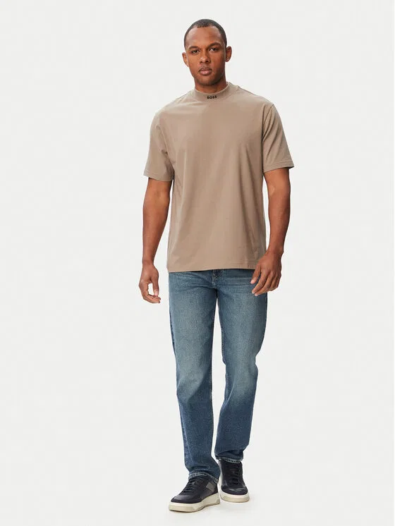 Футболка relaxed fit Tee Collar Boss, бежевый — фото 2