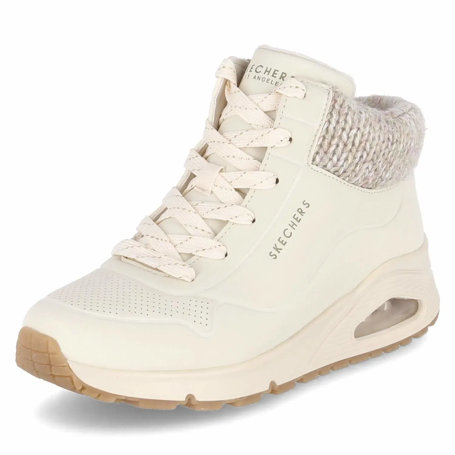 Кроссовки высокие на шнуровке Skechers, бежевый — фото 2