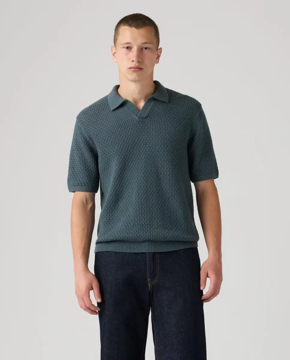Мужской джемпер с коротким рукавом и поло Levi's, Verde