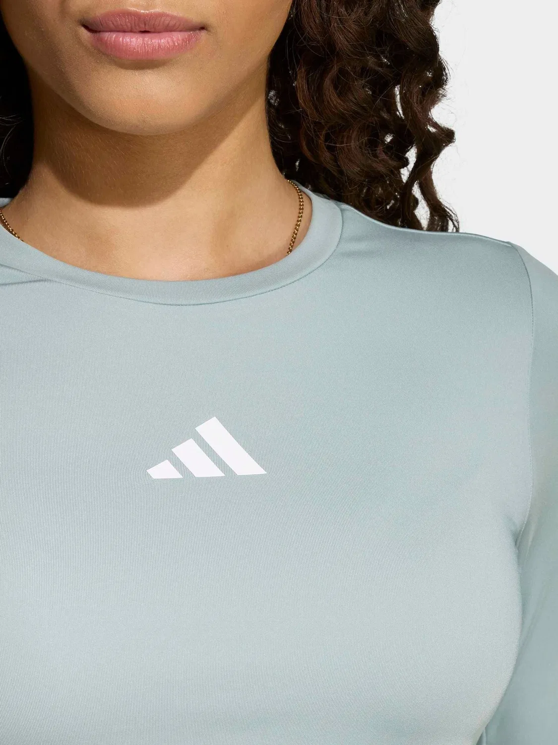 Футболка с длинным рукавом Techfit adidas, зеленый — фото 4