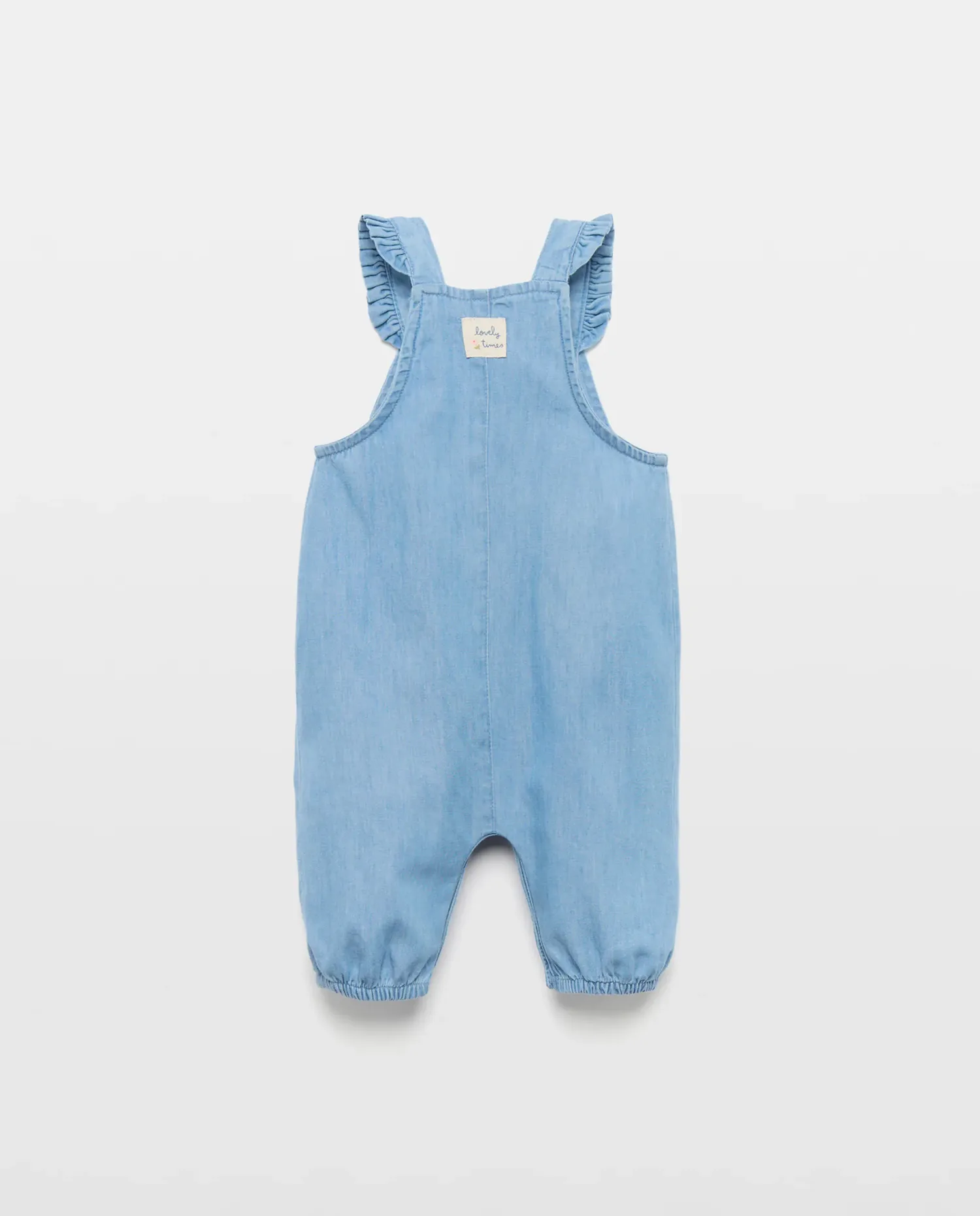 Длинный полукомбинезон из батиста для девочки-ребенка Baby El Corte Inglés, синий — фото 2
