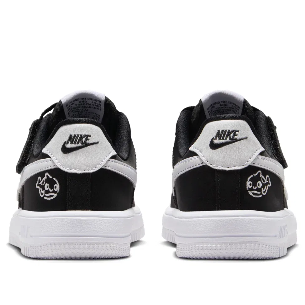 Детские кроссовки с шнуровкой Nike Air Force 1 Low Black White, черный — фото 3