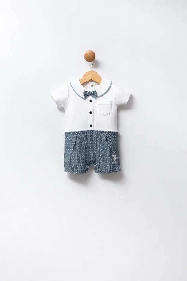 Детский комбинезон для мальчиков с коротким рукавом U.S. Polo Assn., White