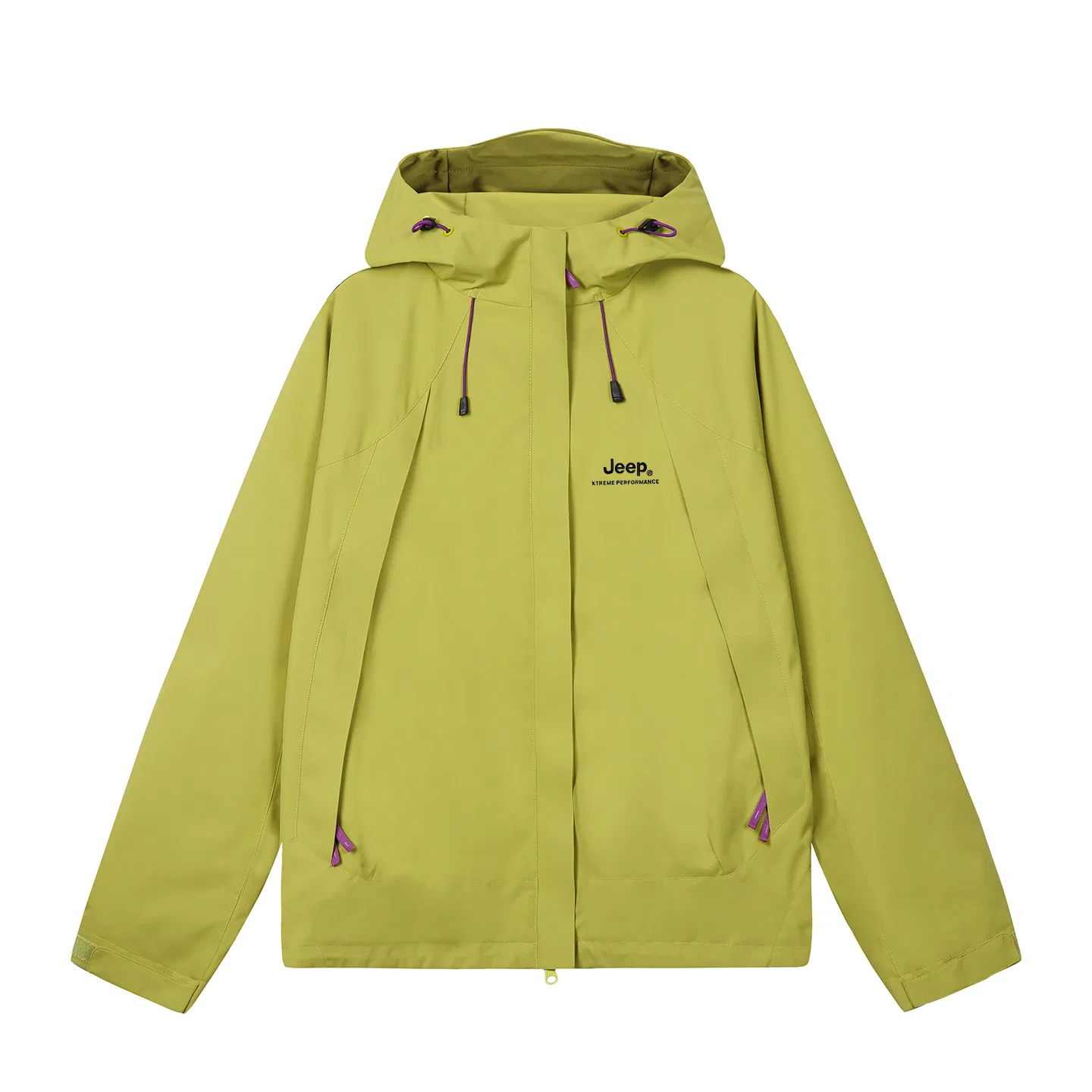 Детская куртка с капюшоном Jeep, защита от ветра и влаги, цвет Avocado Yellow