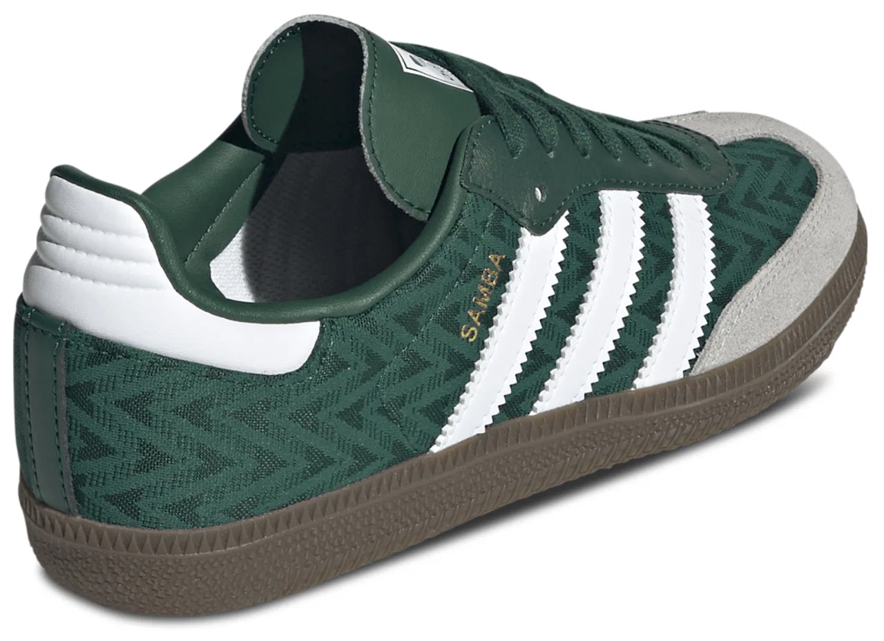 Кроссовки для мальчиков Samba Adidas, цвет Collegiate Green/White/Gum — фото 3