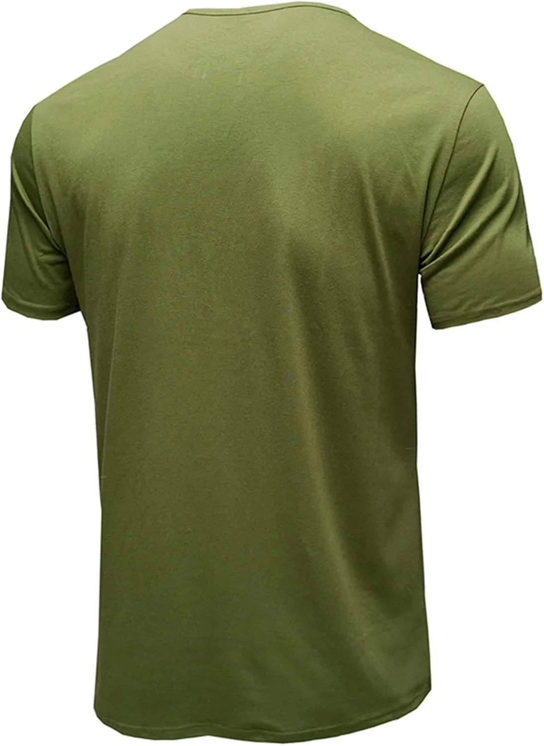 Мужская хенли-футболка с вафельным переплетением, Slim Fit, Army Green — фото 3