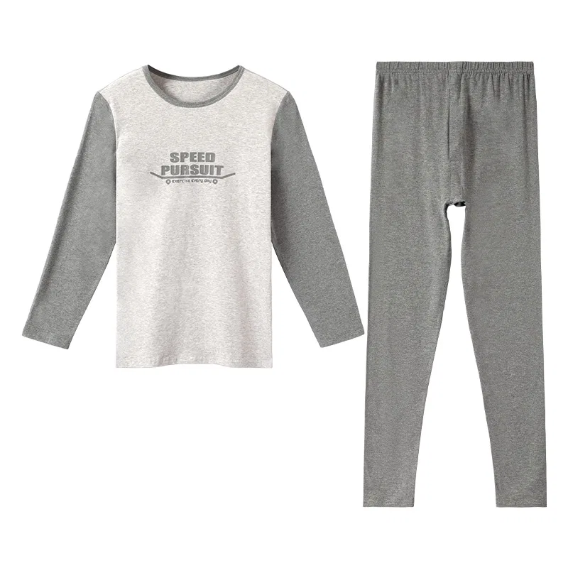 Детский комплект нижнего белья с длинным рукавом Red bean, Dark Heather Gray
