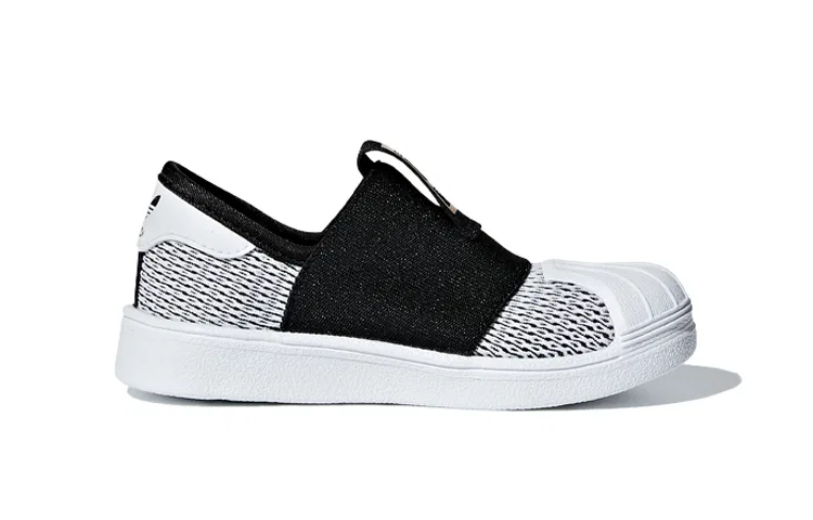 Детские кроссовки с низким верхом Superstar Slip Resistant Adidas Originals, Black White — фото 2