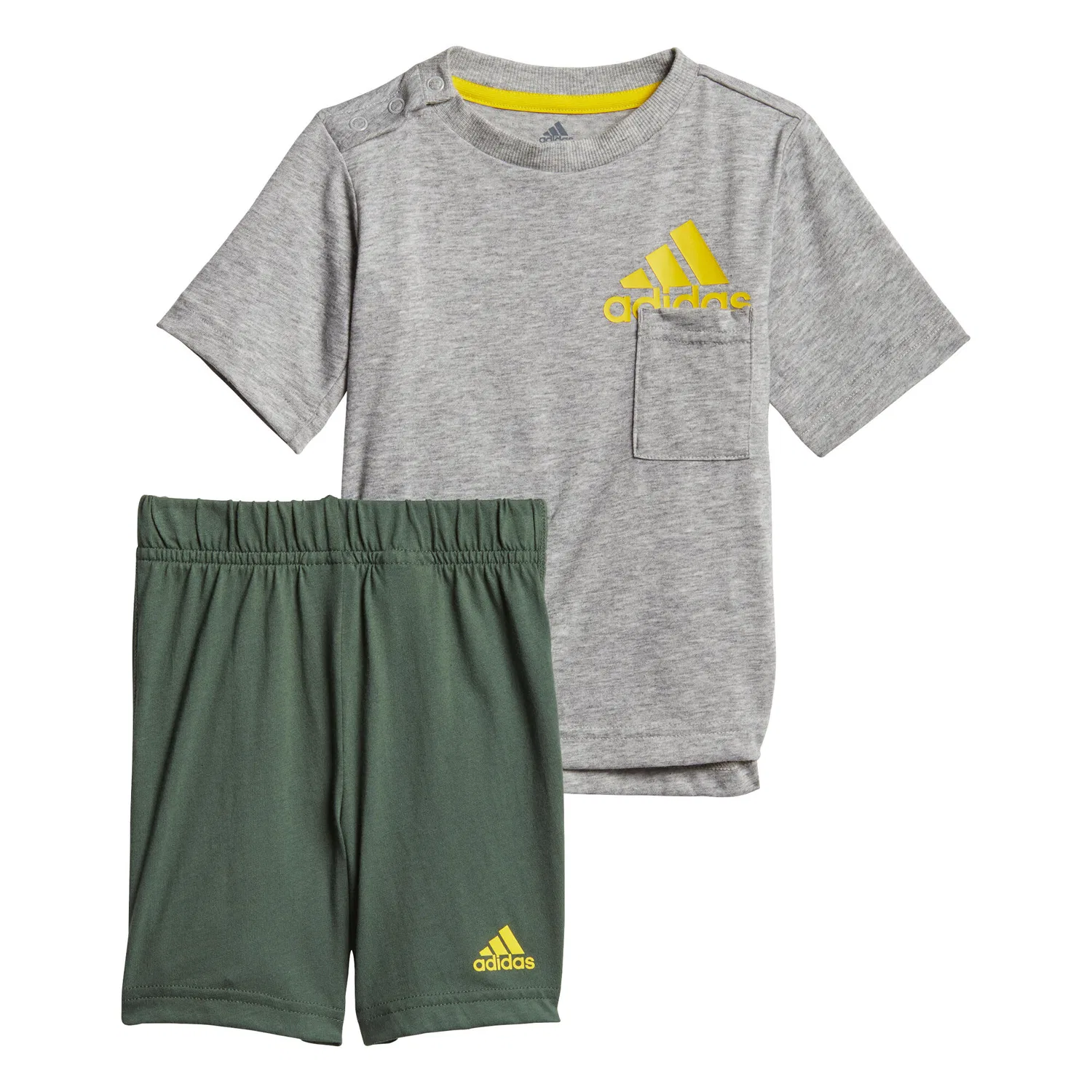 Детский комплект из органического хлопка Badge of Sport Summer Set Adidas, Grau Grun