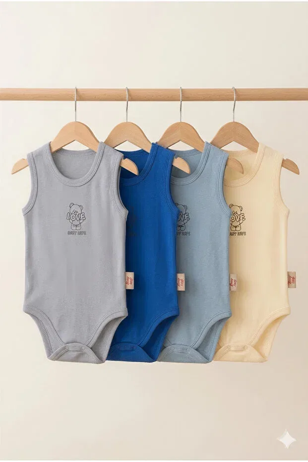 Детское боди-комбинезон с принтом Unisex Baby Nife, Nude Color