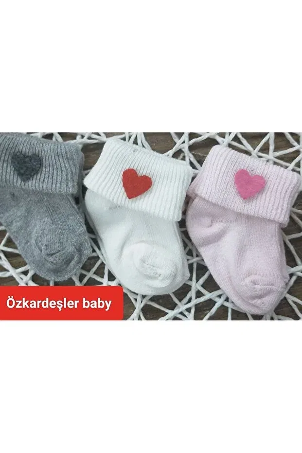 Детский комплект носков с сердечками Özkardeşler Baby, Multicolor