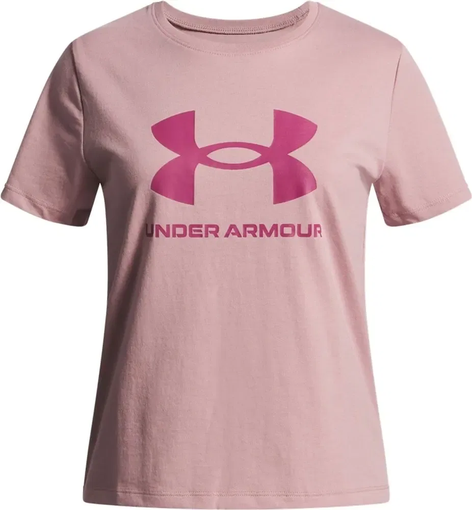 Футболка спортивная с принтом Big Logo T-Shirt Under Armour, розовый