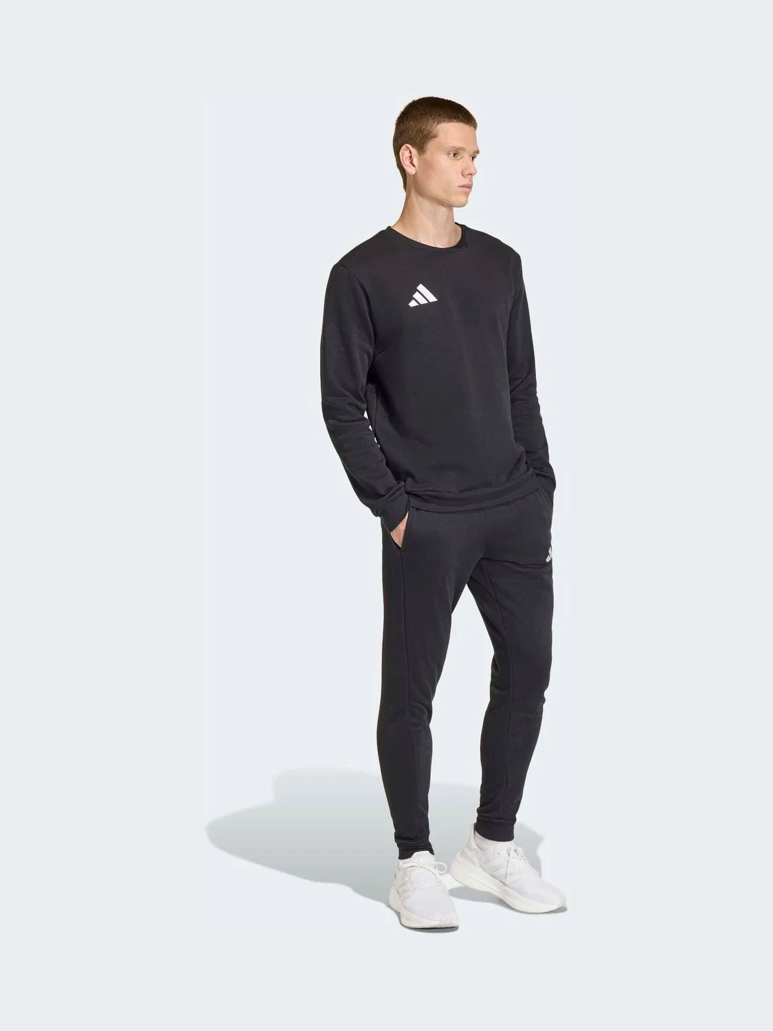 Свитшот флисовый Entrada 26 adidas, черный — фото 3