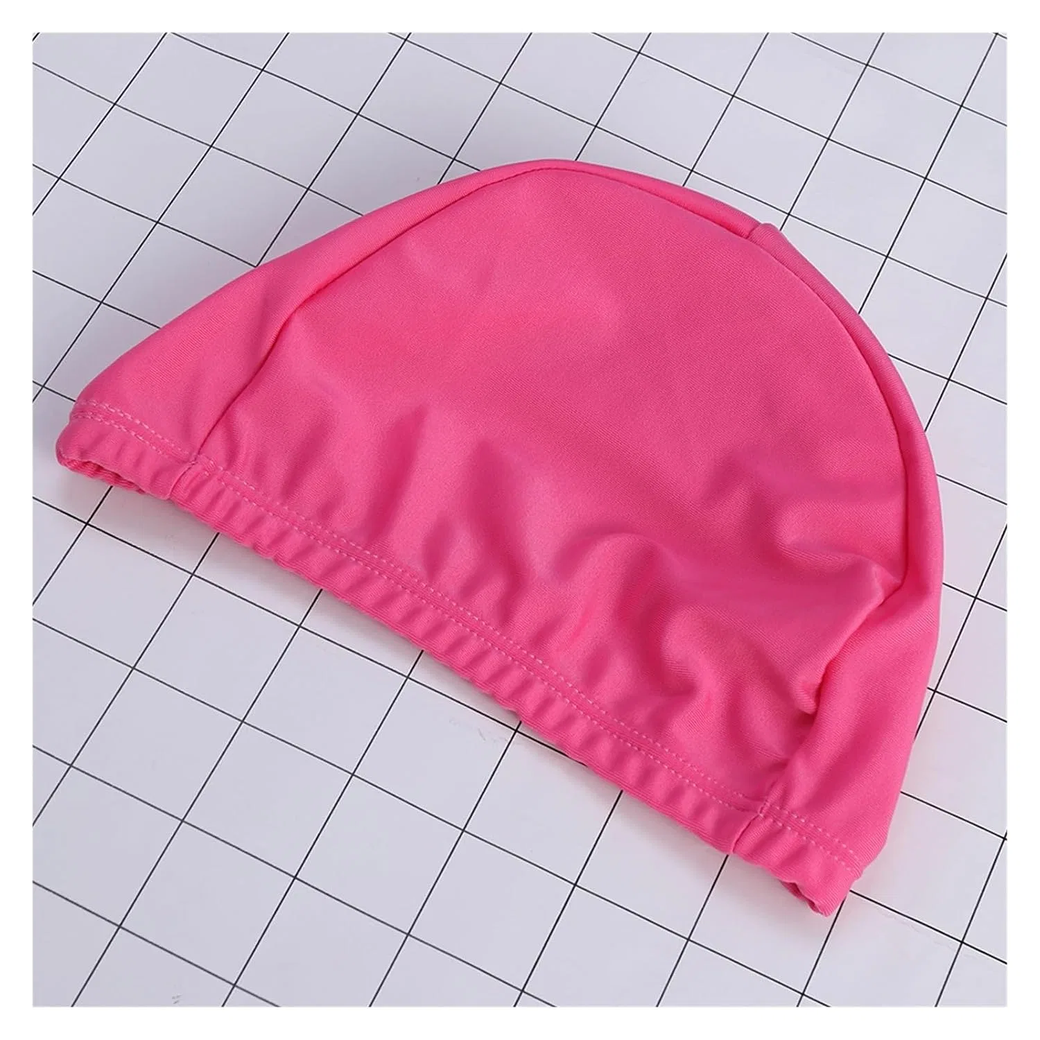 Шапочка для плавания из полиэстера DQZRTUECA, 1 шт., 20 x 14 x 0.5 см, Rose Red — фото 4