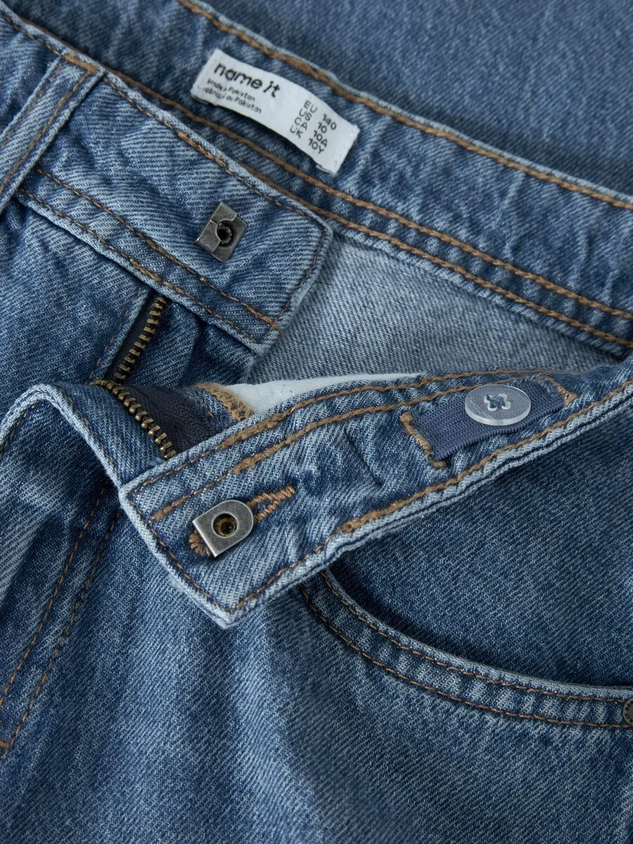 Джинсы NAME IT Baggy Jeans 'NKMBen' из синей джинсовой ткани — фото 4