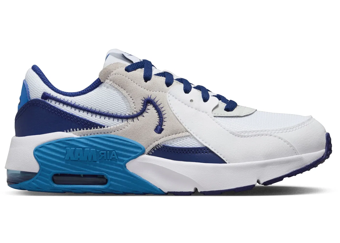 Детские кроссовки с амортизацией Nike Air Max Excee, White/Photo Blue/Photon Dust/Deep Royal Blue