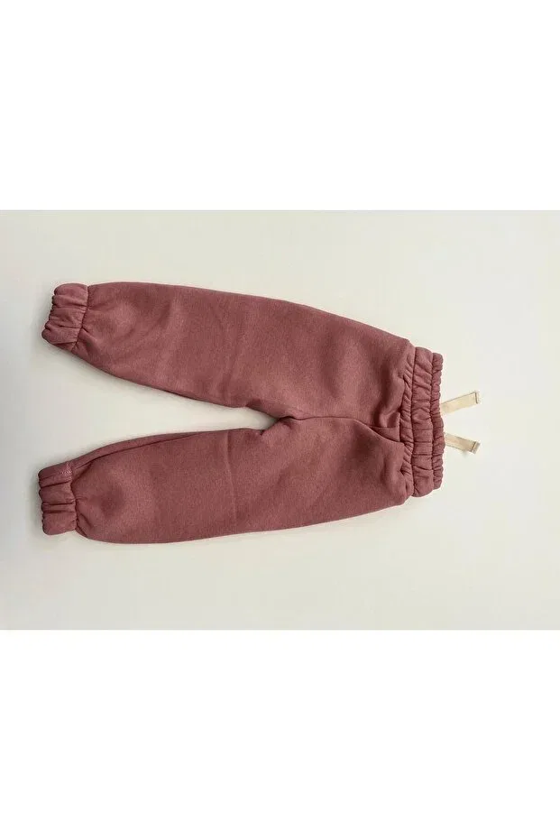 Детские спортивные штаны для девочек с высокой талией Basics Pour La Riviere, Rose Dried — фото 3