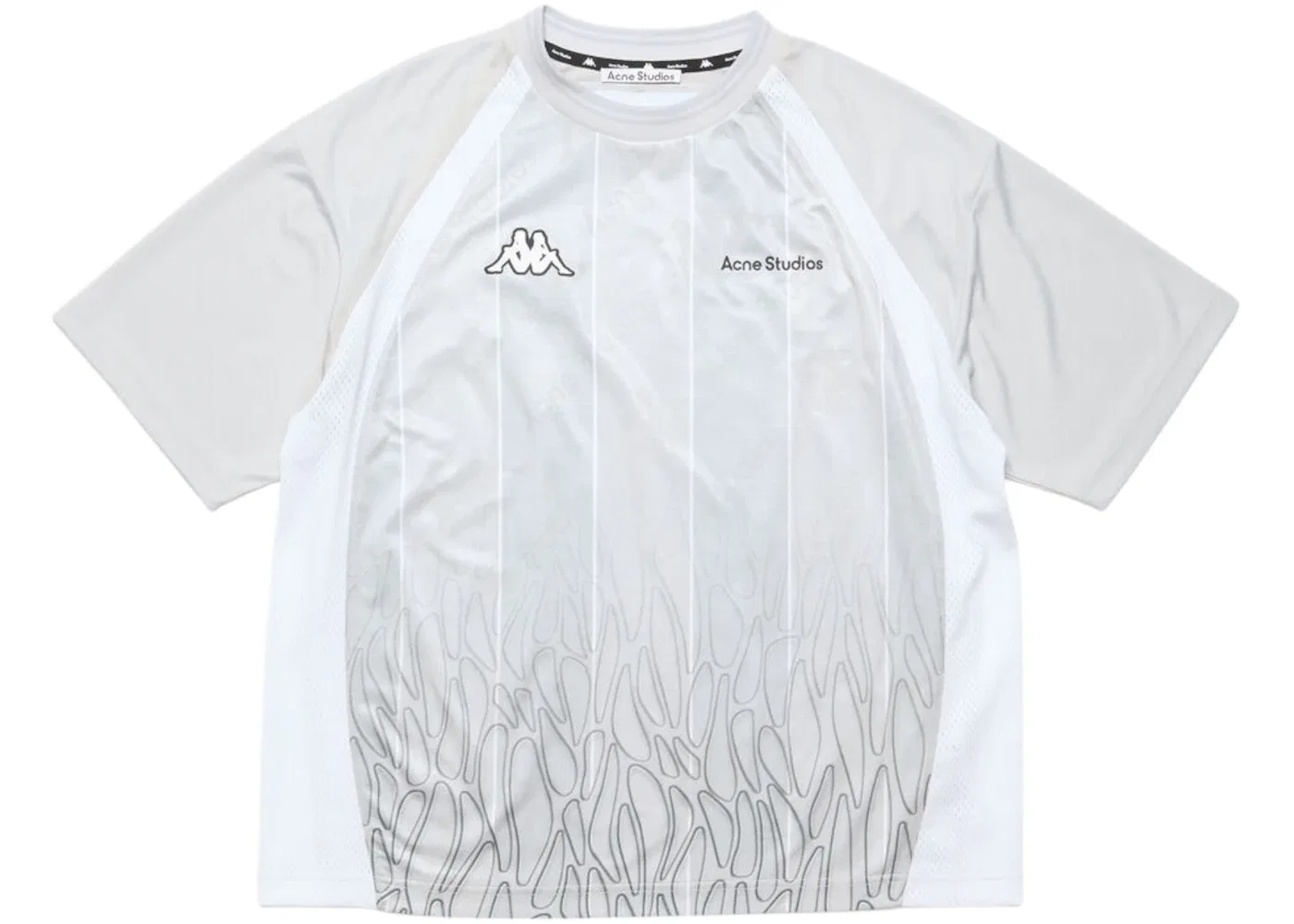 Мужская футболка с принтом Acne Studios x Kappa Logo T-shirt, Grey/Dark Grey