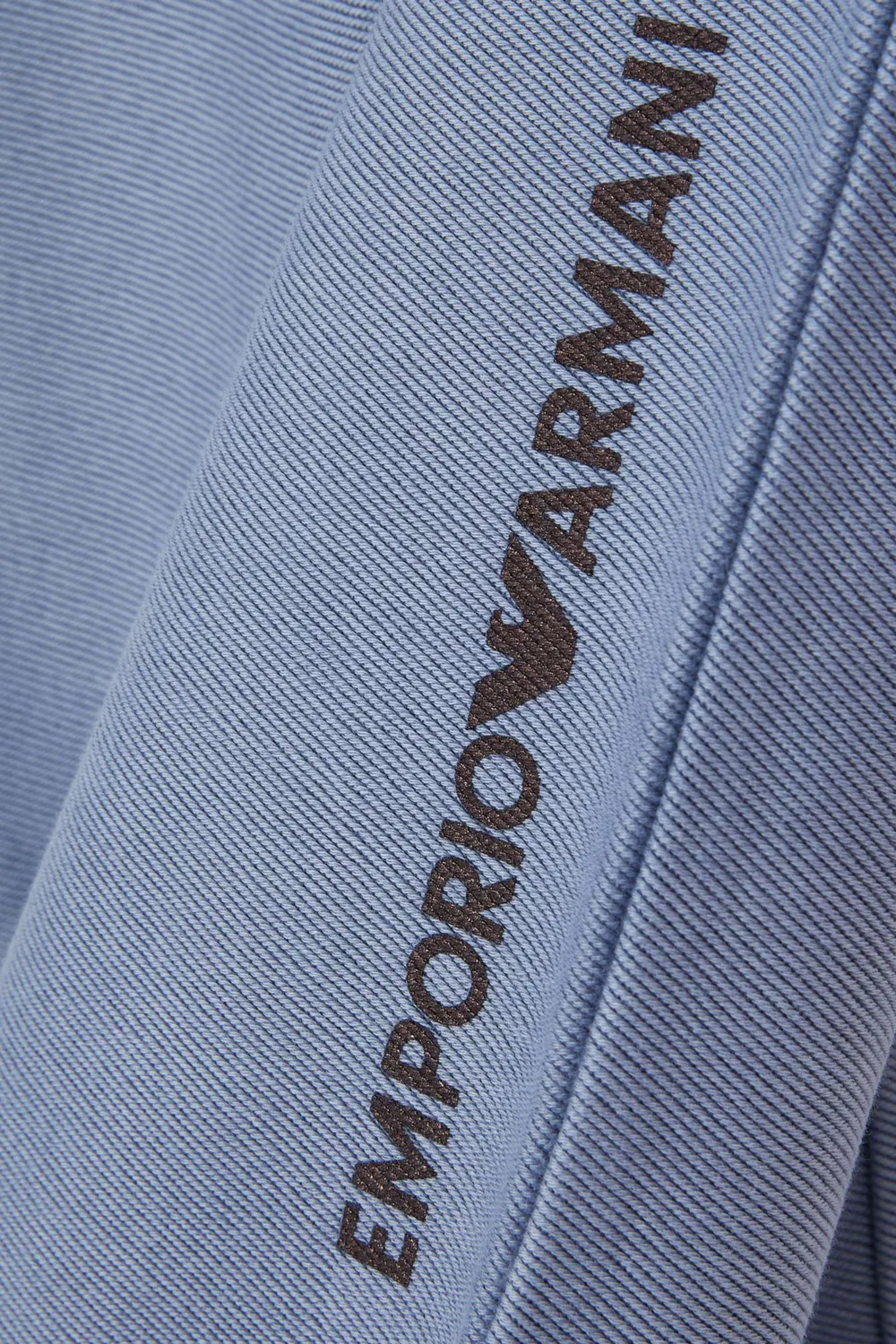 Джоггеры хлопковые с логотипом Emporio Armani, синий — фото 3