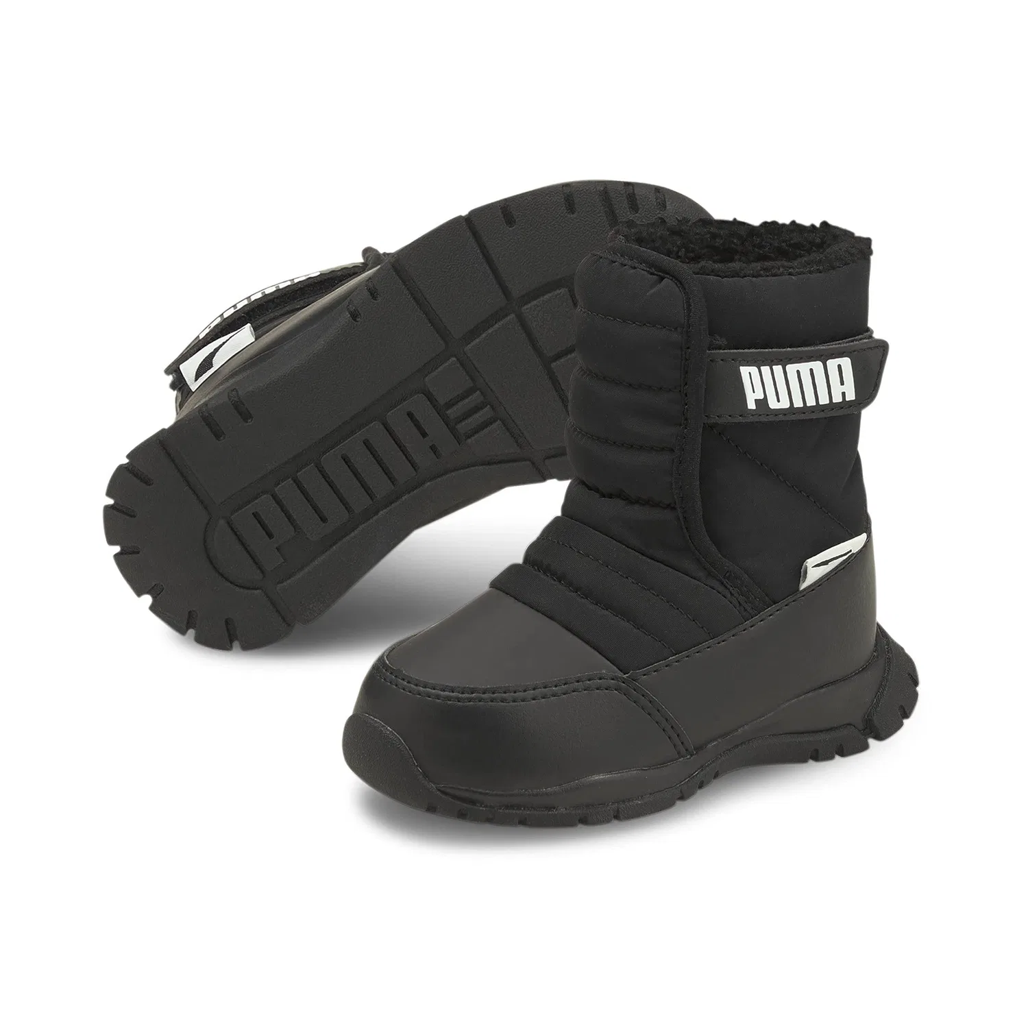 Детские зимние ботинки с водоотталкивающим верхом PUMA Nieve Boot Wtr Ac Inf Unisex, Pink PUMA Black PUMA White — фото 2