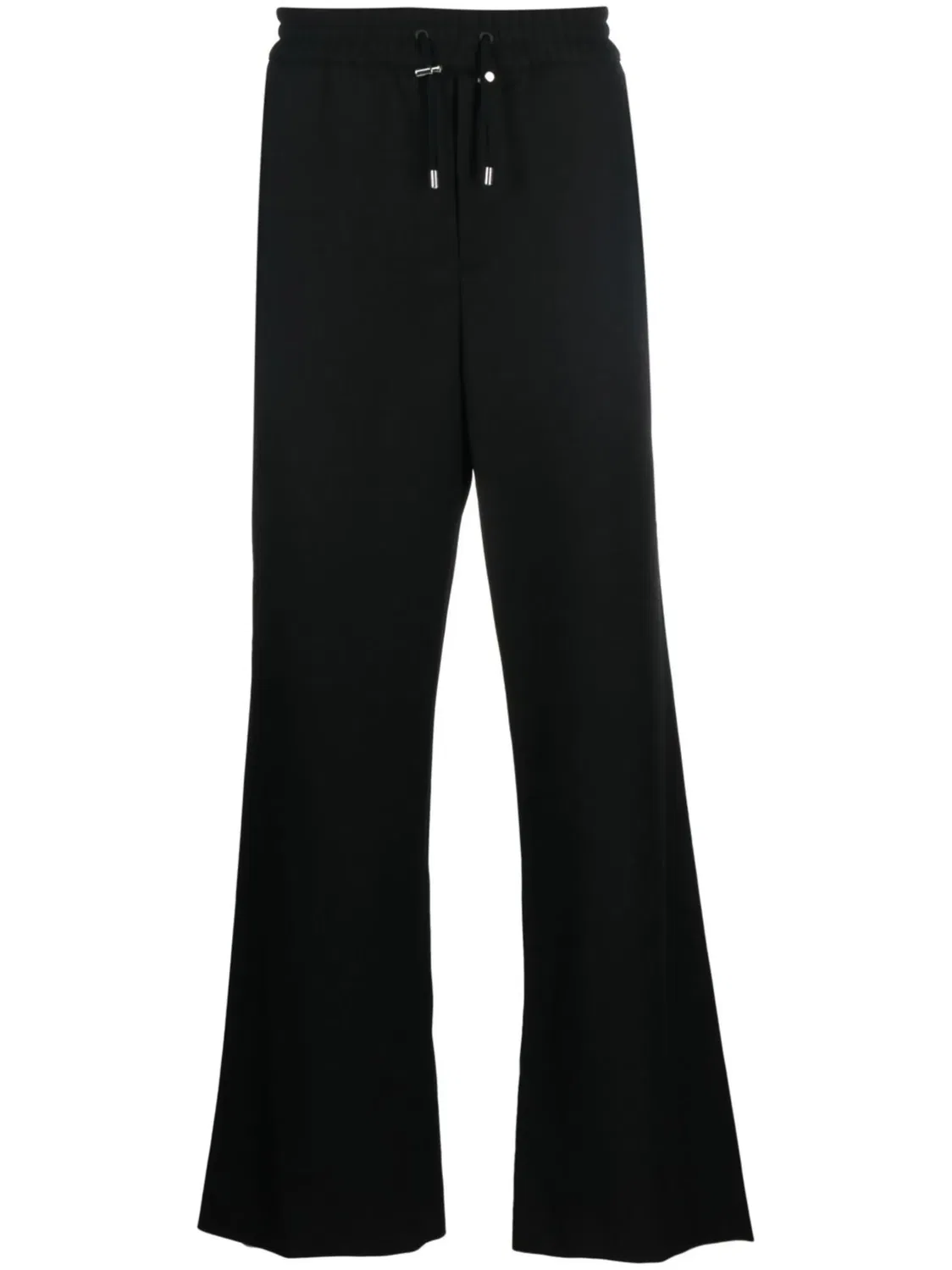 Широкие брюки из virgin wool Balmain, черный