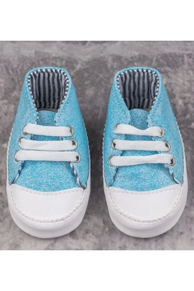 Детские пинетки для новорожденных из экокожи Oscar Baby, Turquoise