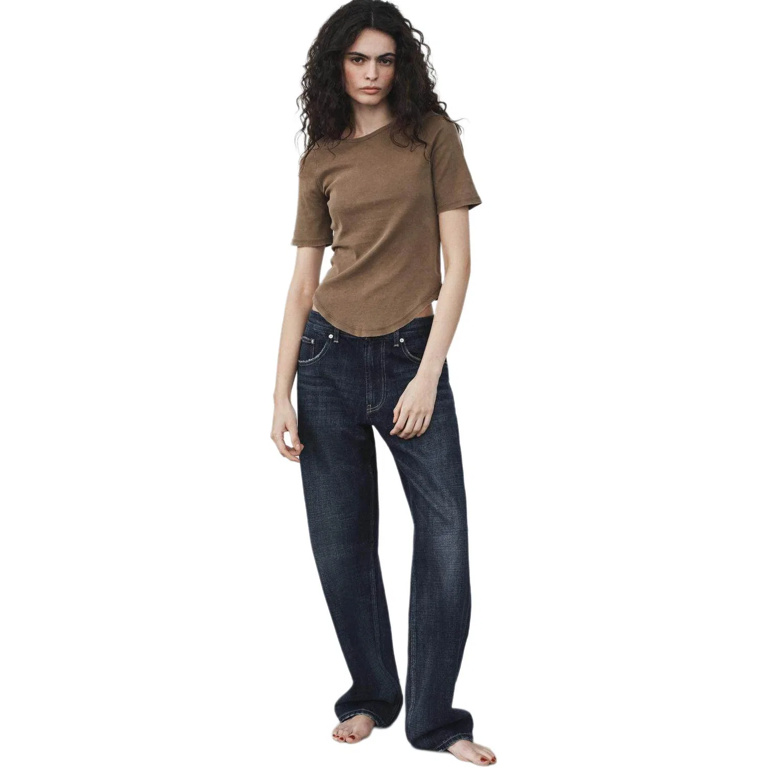 Женские джинсы зауженные Sea Blue ZARA — фото 3