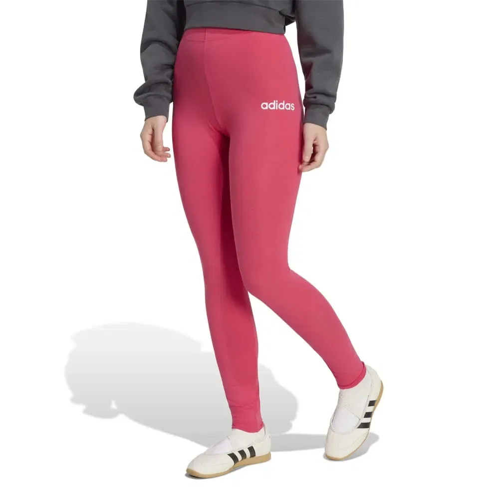 Леггинсы хлопковые Adidas Essentials Linear, розовый