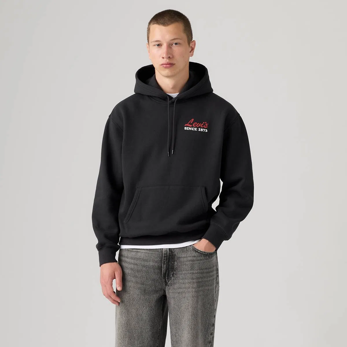 Свободная толстовка с графическим принтом Levi's, Big Apple Records Jet Black - Black — фото 3