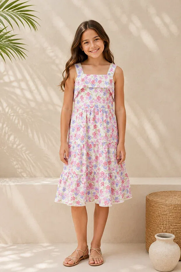 Детское платье для девочек без рукавов Summer Dress Kikka, Multicolor