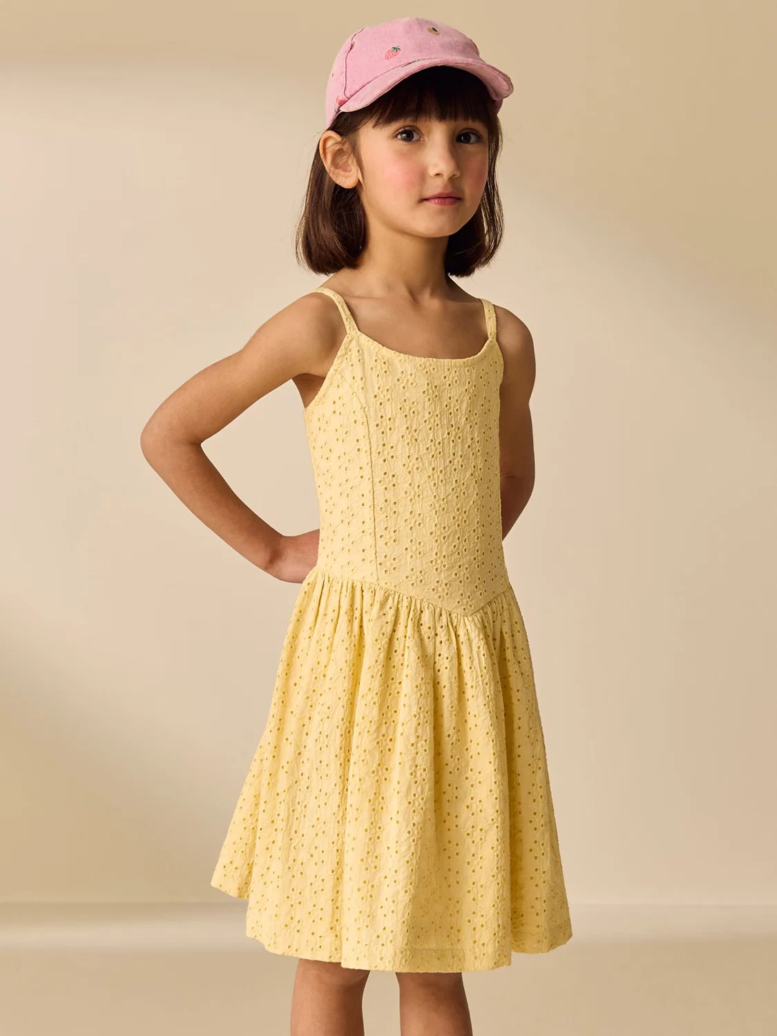 Платье с вышивкой на бретелях Lemon Yellow Next, лимонно-желтый — фото 2