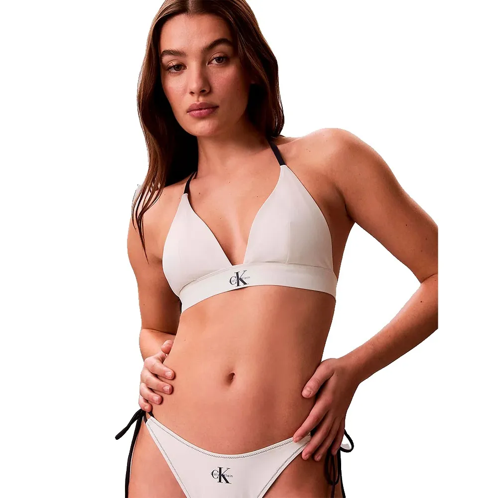 Верхняя часть бикини Calvin Klein LV00Q61225 в форме треугольника, белый — фото 3