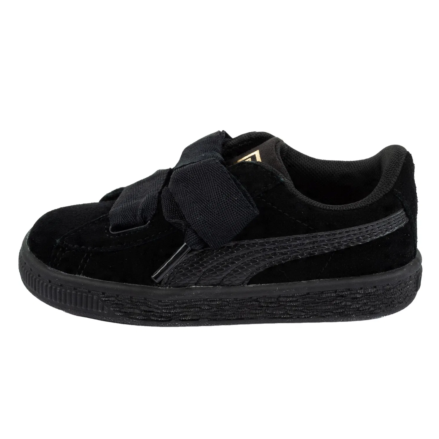Детские кожаные кроссовки с сердцем SNK Puma, Schwarz — фото 3