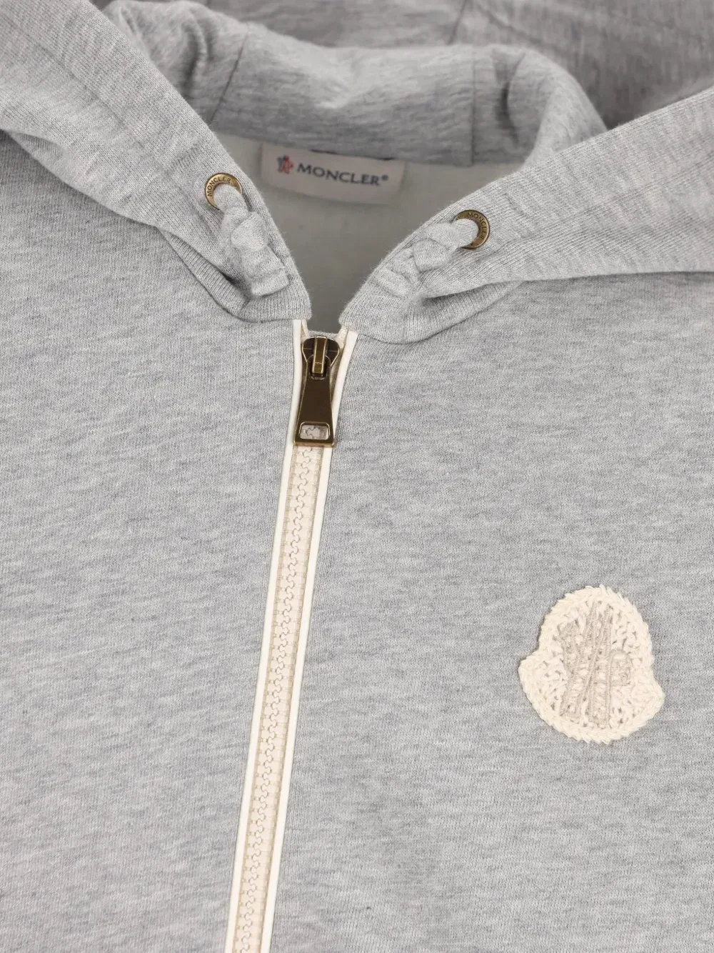 Толстовка с нашивкой-логотипом Moncler Enfant, серый — фото 4