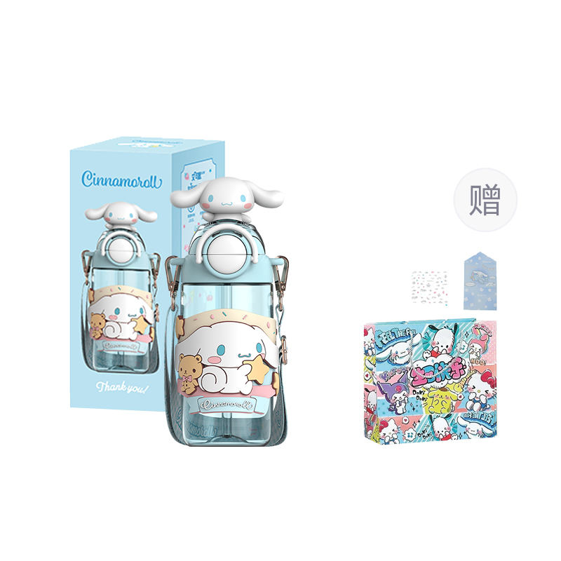 

Пластиковые стаканы для воды 650ml Sanrio, Sanrio Star Dream 3228 Straw Water Cup (Cinnamoroll+Shopping Bag Sticker Greeting Card)