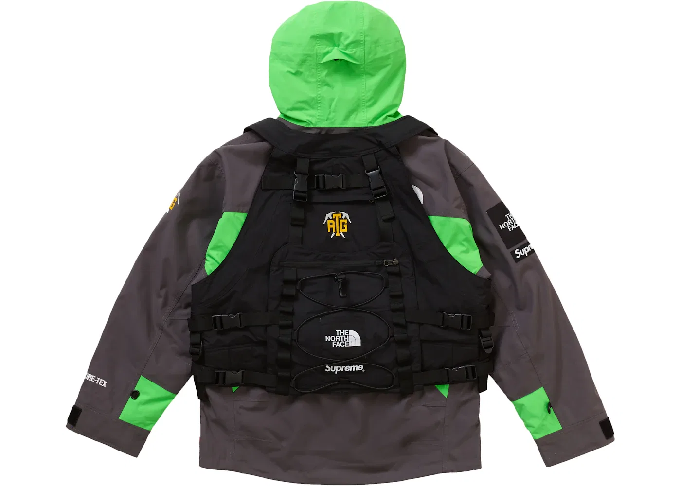 Мужской утепленный комплект куртки и жилета RTG Jacket + Vest Supreme, цвет Bright Green — фото 2