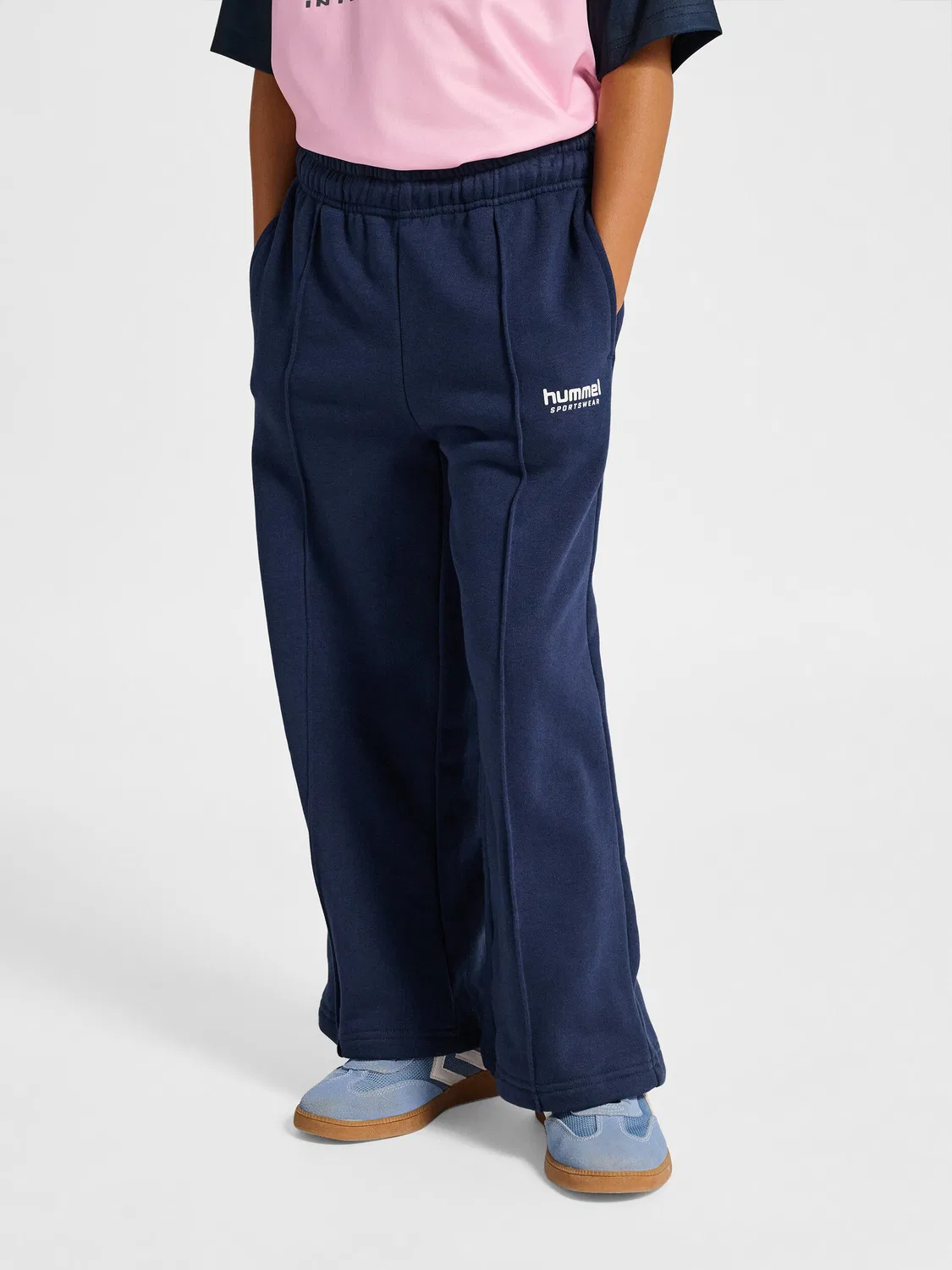 Детские спортивные штаны свободного кроя Hmljr Loose Madchen Hummel, Navyblau Gletscherblau