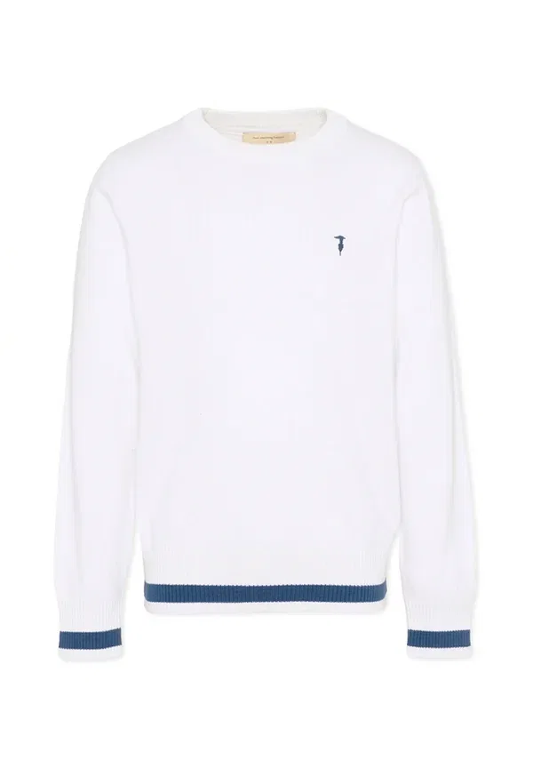 Джемпер хлопковый Maglioni Tru Trussardi Junior белый