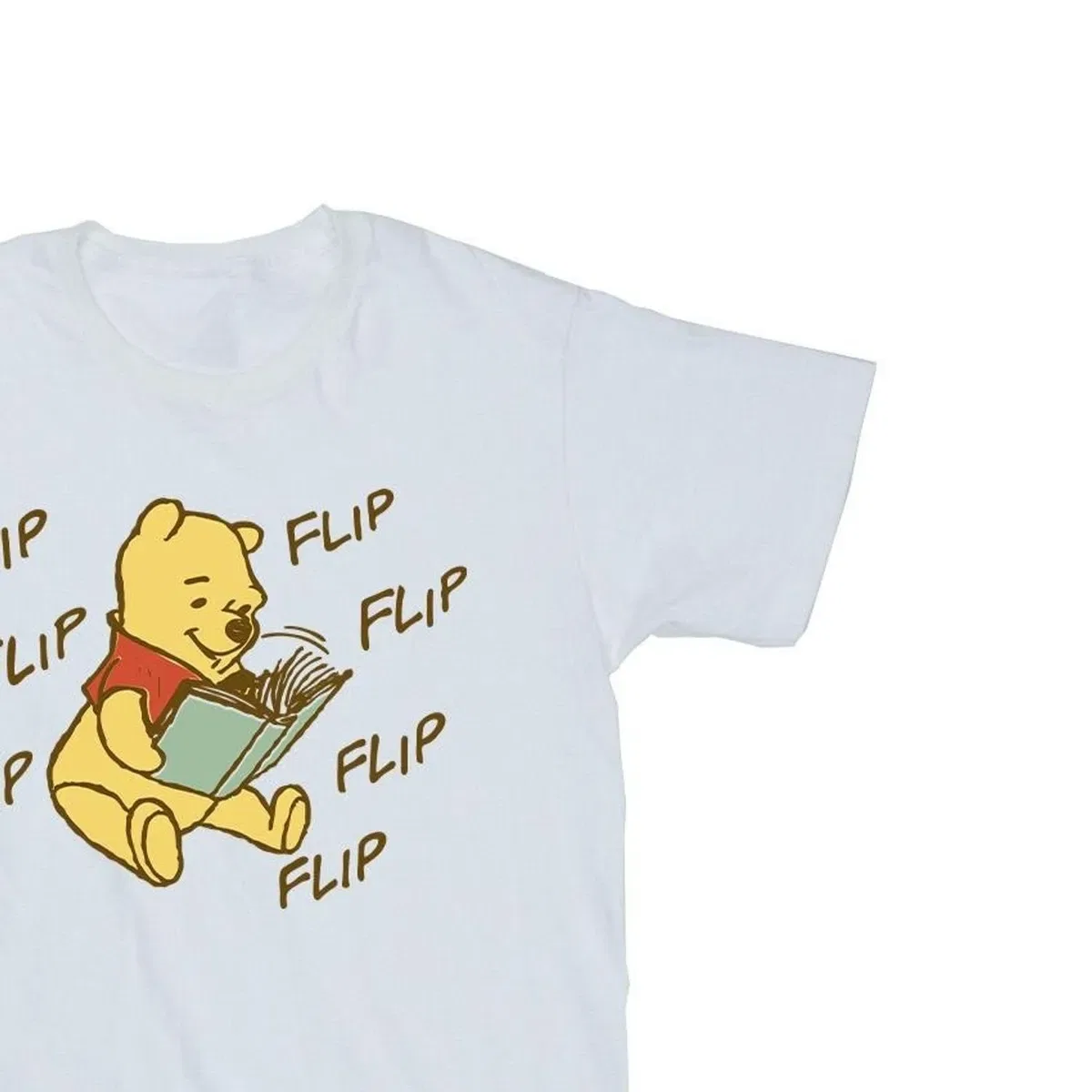 Детская футболка с принтом Flip Flip Flip Winnie The Pooh, White — фото 2