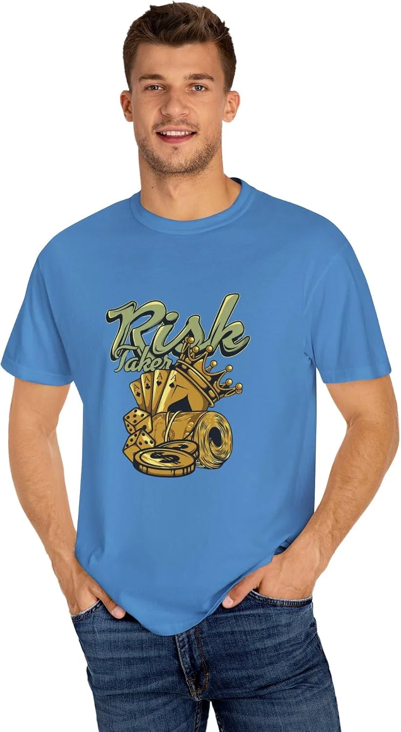 Футболка с принтом Risk Taker Comfort Colors 1717, Royal Caribe — фото 4