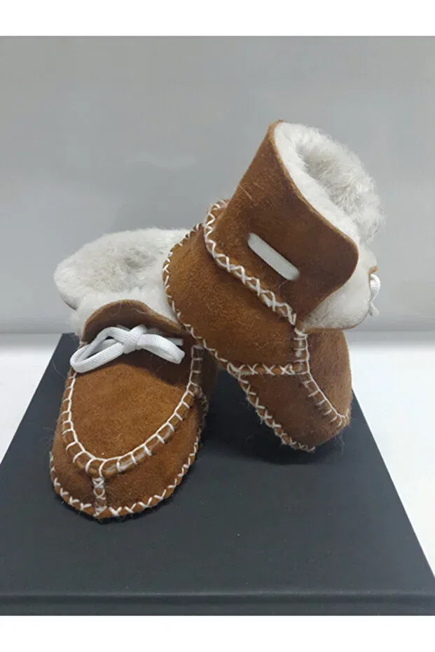 Детские ботинки для девочек кожаные Органический Tuğbiş, Brown