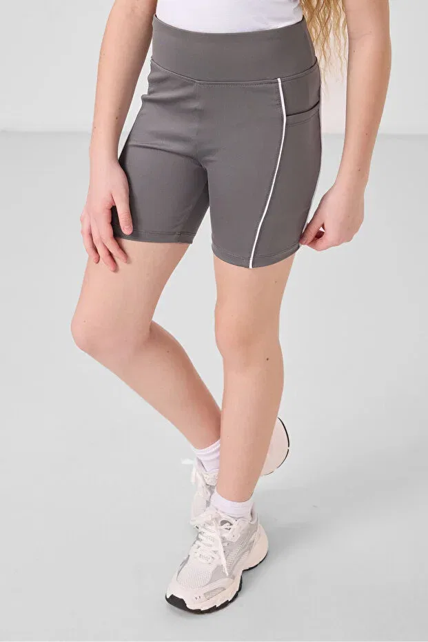 Детские леггинсы для девочек базовые Tommy Life, Dark Gray