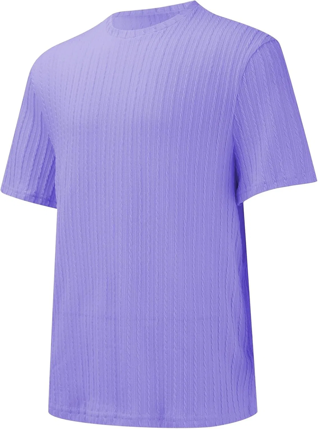 Мужская повседневная футболка с текстурой Relaxed Fit, Purple — фото 4