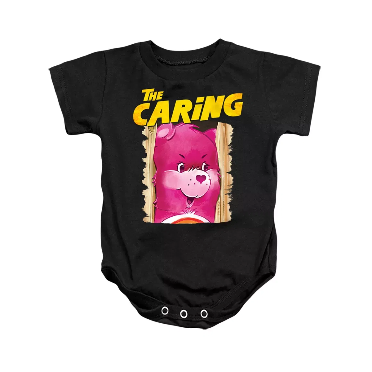 Детское боди-комбинезон с коротким рукавом с принтом Care Bears, Black