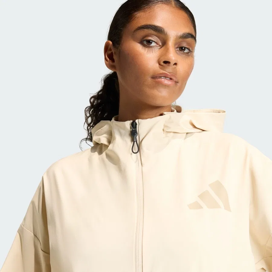 Женская куртка adidas Z.N.E. Dokuma Krem, Кремовый — фото 4